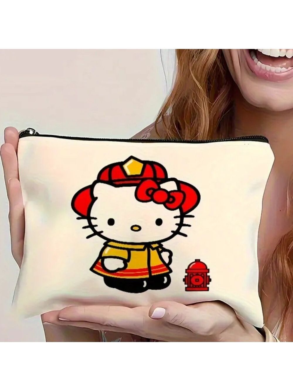 Hello Kitty Firefighter Cosmetics Bag/Pouch - Picture 6 of 6